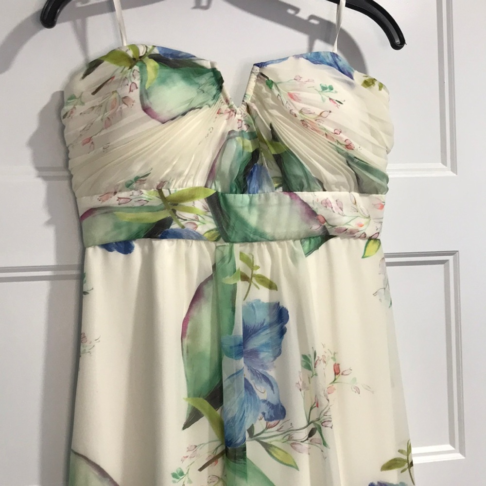 Floral Strapless Gown